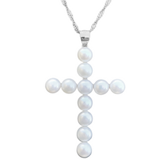 Pearl Cross Necklace