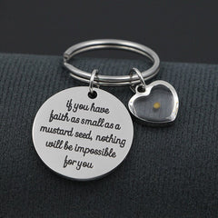 Mustard Seed (Heart) Key Chain
