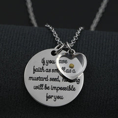 Mustard Seed (Heart) Pendant Necklace