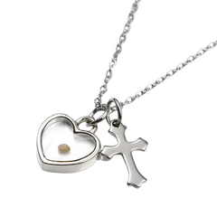 Mustard Seed (Heart + Cross) Necklace