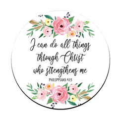 I Can Do All Things Circle Magnet 2.5"