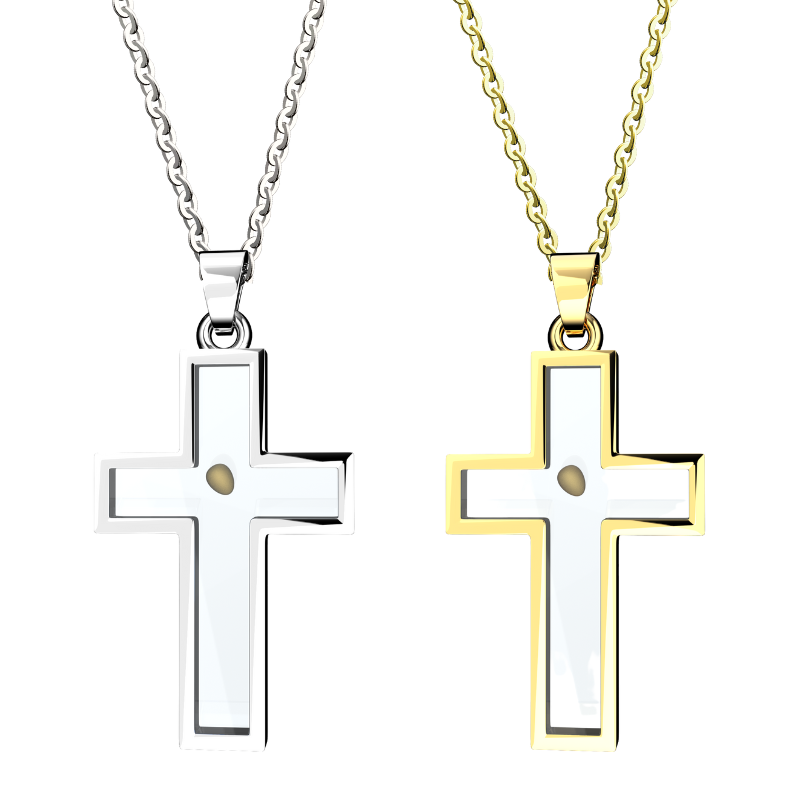 Mustard Seed Cross Necklace