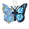 Image of Faith Butterfly Rearview Mirror Ornament - Blue