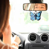Image of Faith Butterfly Rearview Mirror Ornament - Blue