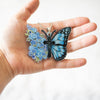 Image of Faith Butterfly Rearview Mirror Ornament - Blue