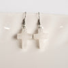 Stone Cross Earrings