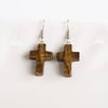 Stone Cross Earrings