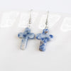 Stone Cross Earrings