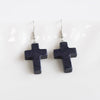 Stone Cross Earrings