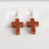 Stone Cross Earrings