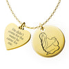 Woman at the Well Circle + Heart Pendant Necklace
