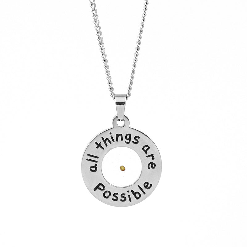 All Things Are Possible Mustard Seed Necklace