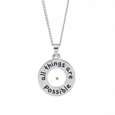 All Things Are Possible Mustard Seed Necklace