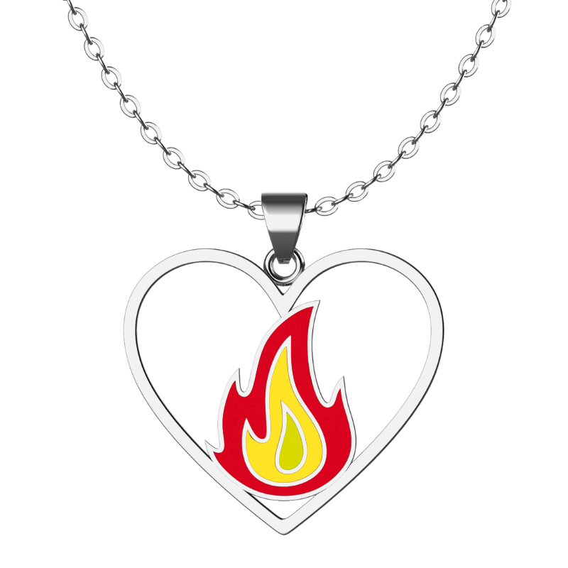 Heart On Fire Necklace