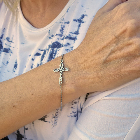 Amazing Grace Cross Bracelet