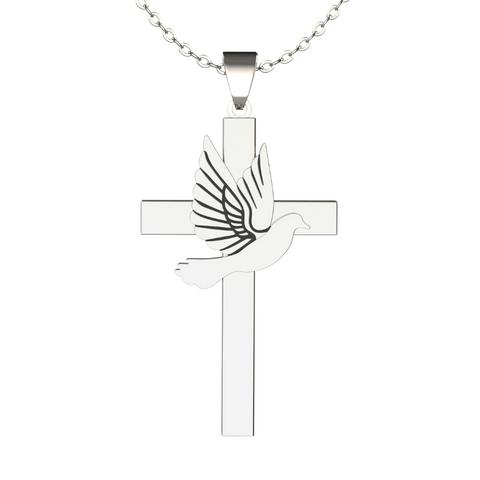 Dove Cross Necklace