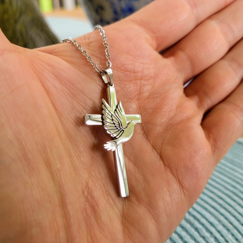 Dove Cross Necklace