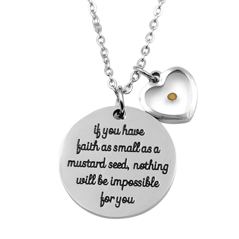 Mustard Seed (Heart) Pendant Necklace